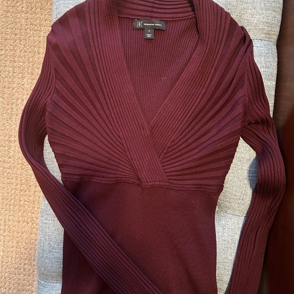 INC Women's Sweater, Burgundy, size small - Picture 4 of 4